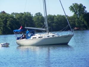 Whisky Jacks first time at anchor