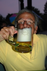 Third place trophy and  beer
